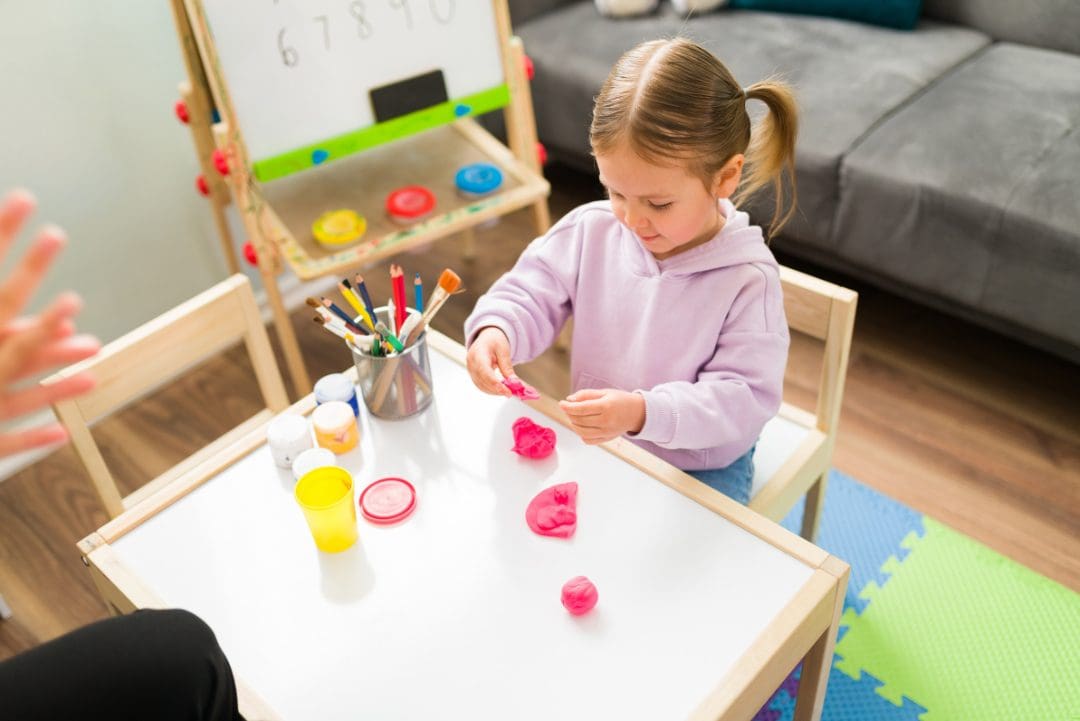 Play therapy using toys to express emotion